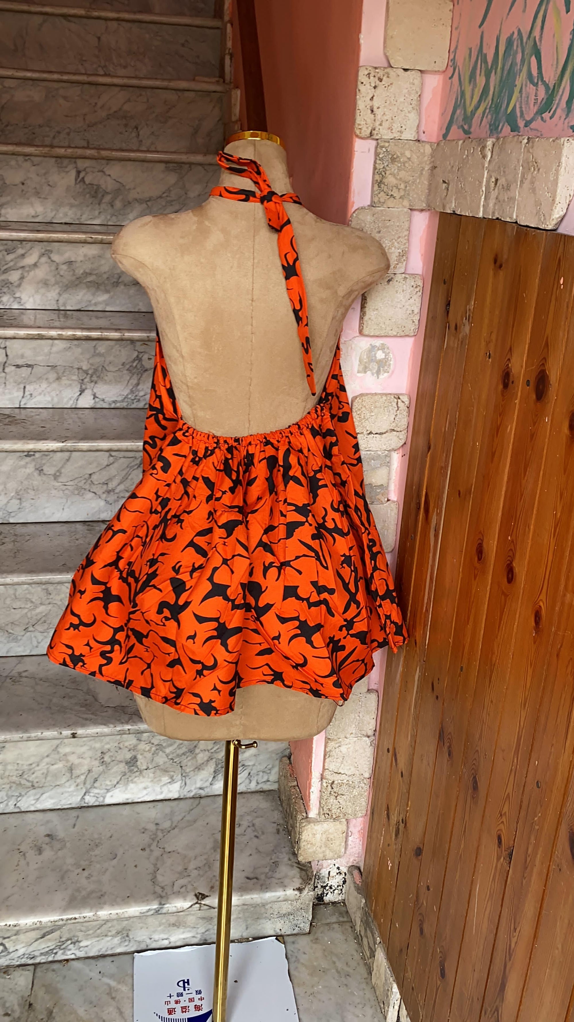Backless Ankara viral dress