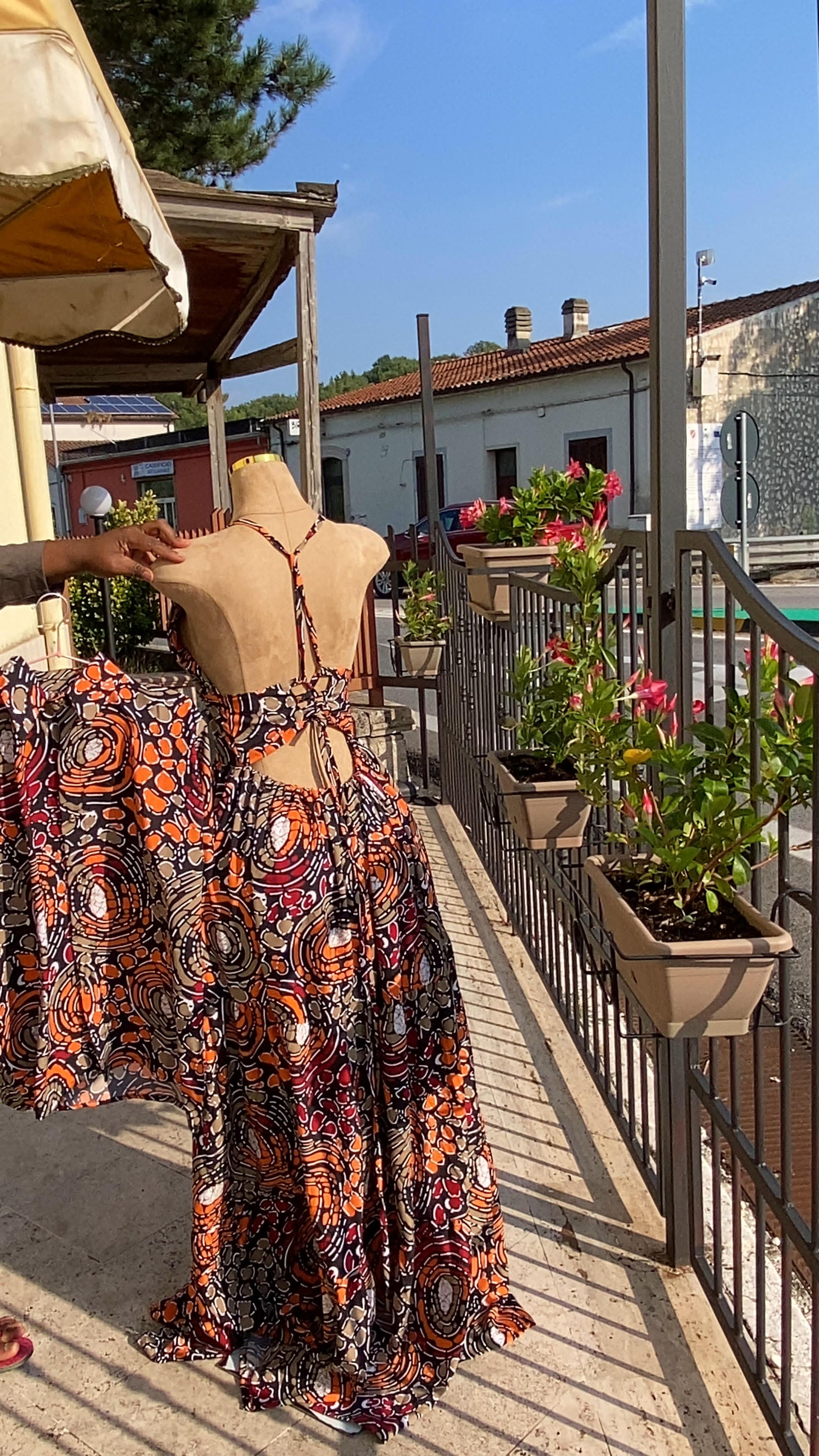 Couples Matching Outfit – Ankara Print Maxi Gown & Shirt