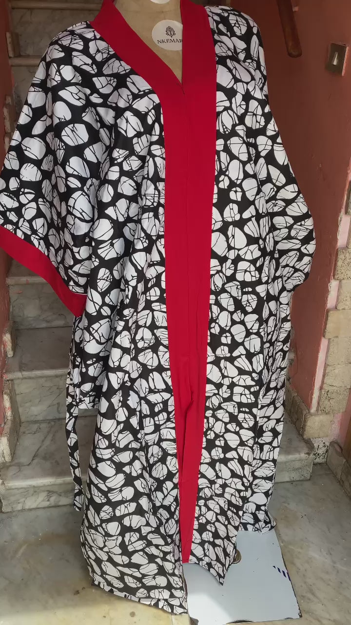 Long Bubu dress with inner belt